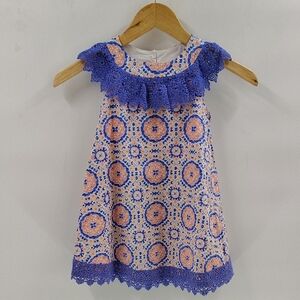 Counting Daisies Girls sleeveless Summer Dress Size 4 Pink Purple